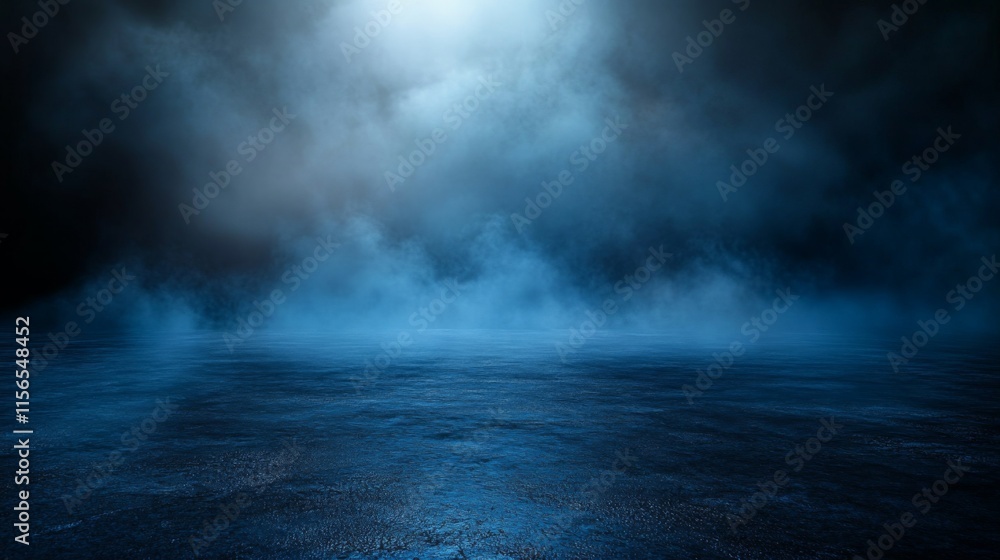 Foggy and Moody Scene with Frozen Water A dark empty street Foggy and Moody Scene with Frozen Water A dark empty street