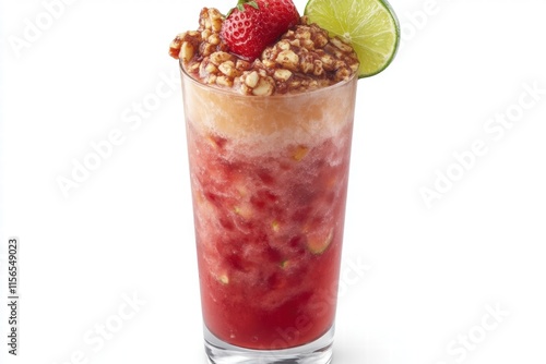 Wallpaper Mural Refreshing Strawberry Lime Granita in a Glass Torontodigital.ca