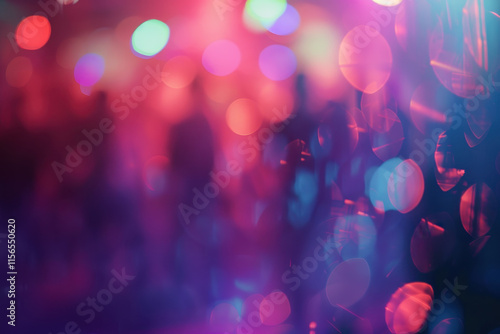 Blurred Background of a Festival Event Party with People.