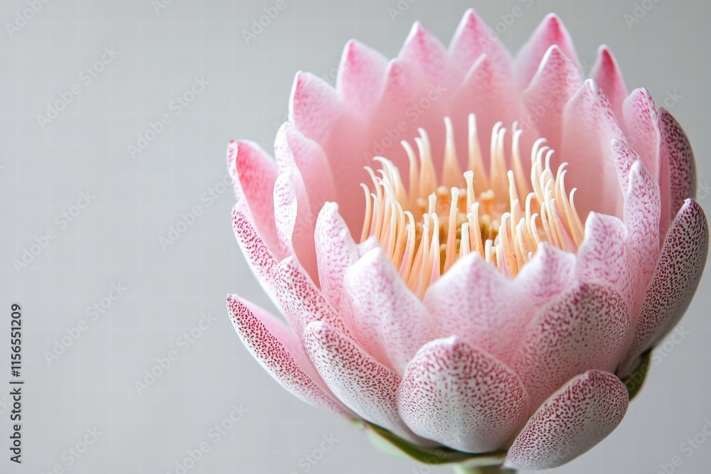 Close-up of a Delicate Pink Lotus Flower Close-up of a Delicate Pink Lotus Flower
