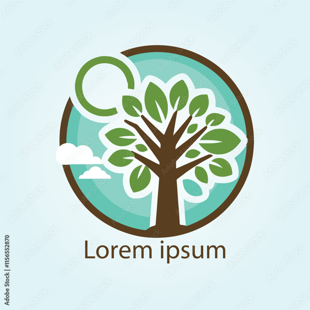 Obraz premium natural tree icon vector