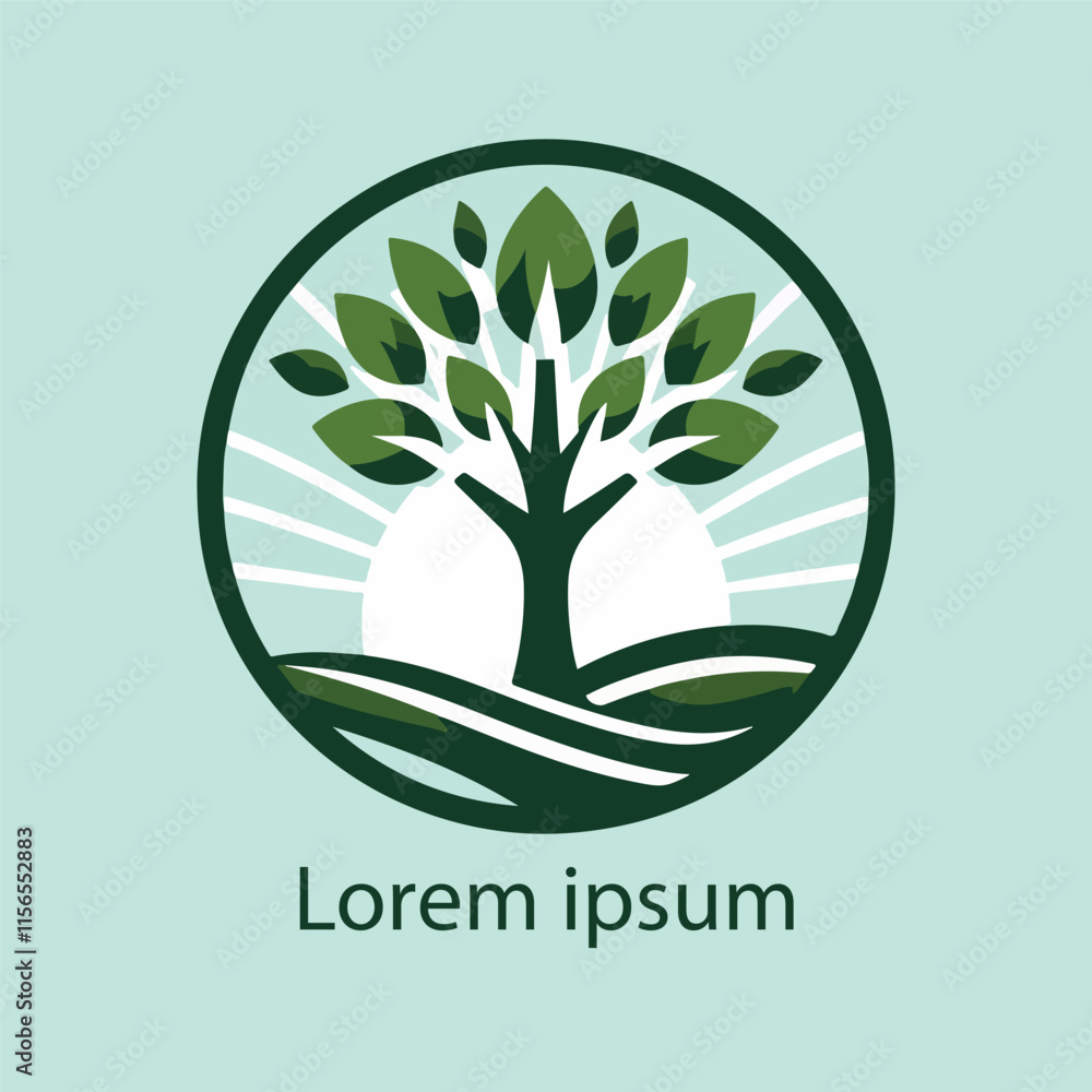 Obraz premium natural tree icon vector