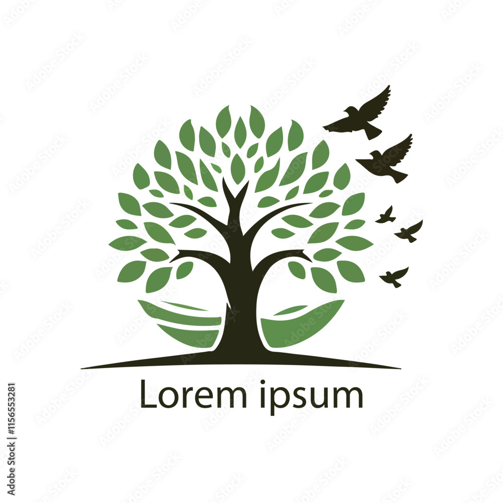 Obraz premium natural tree icon vector