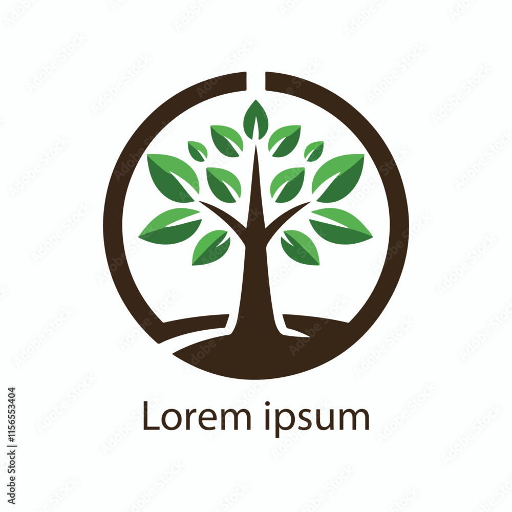 Obraz premium natural tree icon vector