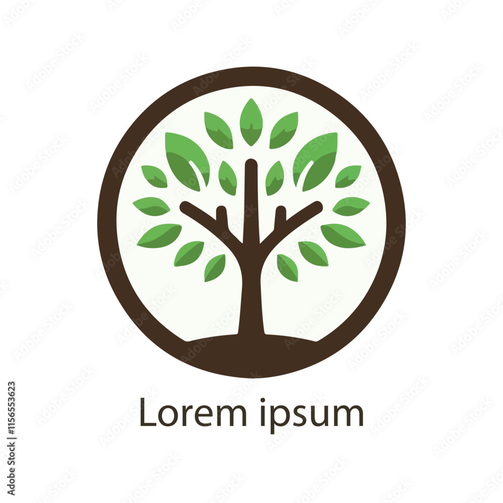 Obraz premium natural tree icon vector