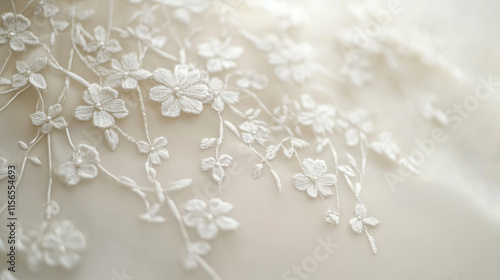 Flower Embroidery Background Wallpaper