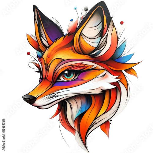 Vibrant Fox Portrait photo