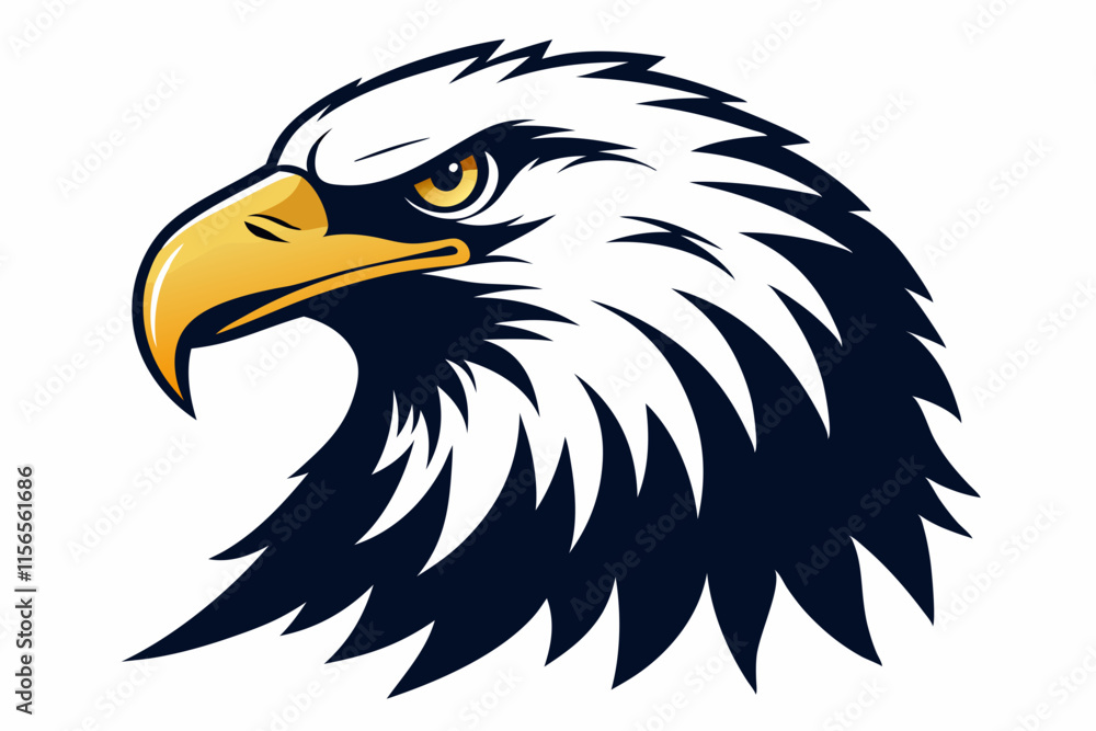 American bald eagle silhouette icon vector American bald eagle silhouette icon vector