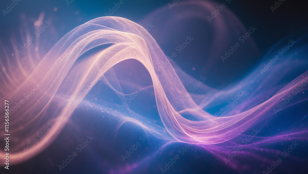 Obraz premium Cinematic Quantum Shadow with Undulating Translucent Waves