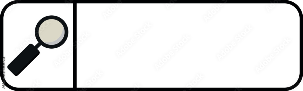 Fototapeta premium Simple Search Bar with Magnifying Glass Vector