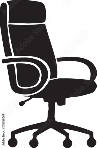 office chair logo silhouette design vector art illustration