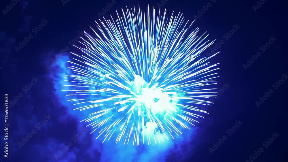 Brilliant fireworks display illuminating night sky with vibrant colors and patterns Brilliant fireworks display illuminating night sky with vibrant colors and patterns