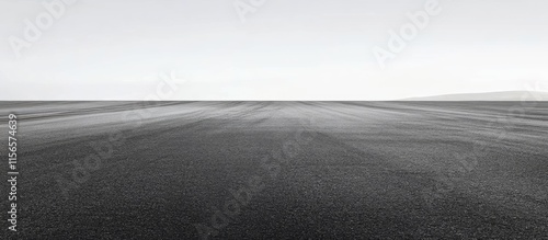 Obraz na płótnie Endless asphalt road landscape with minimalistic design offering ample space for text and creative content placement w salonie