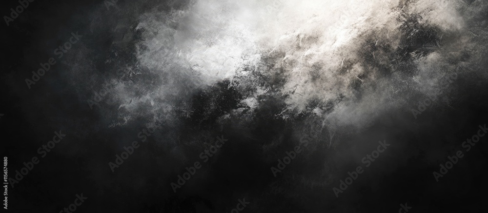 Fototapeta premium Abstract Dark Art with Ethereal Textures and Negative Space for Creative Copy Integration
