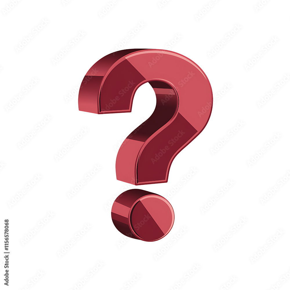 3D Red Question Mark isolated on transparent background 3D Red Question Mark isolated on transparent background