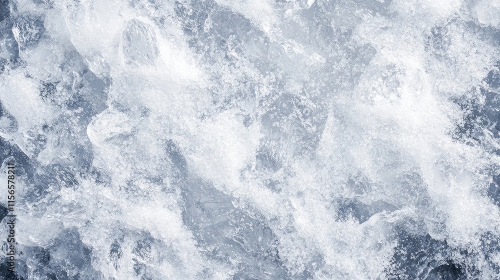 Obraz premium Crystallized sea salt texture background with water splash aerial view perfect for culinary or natural product design and advertising purposes