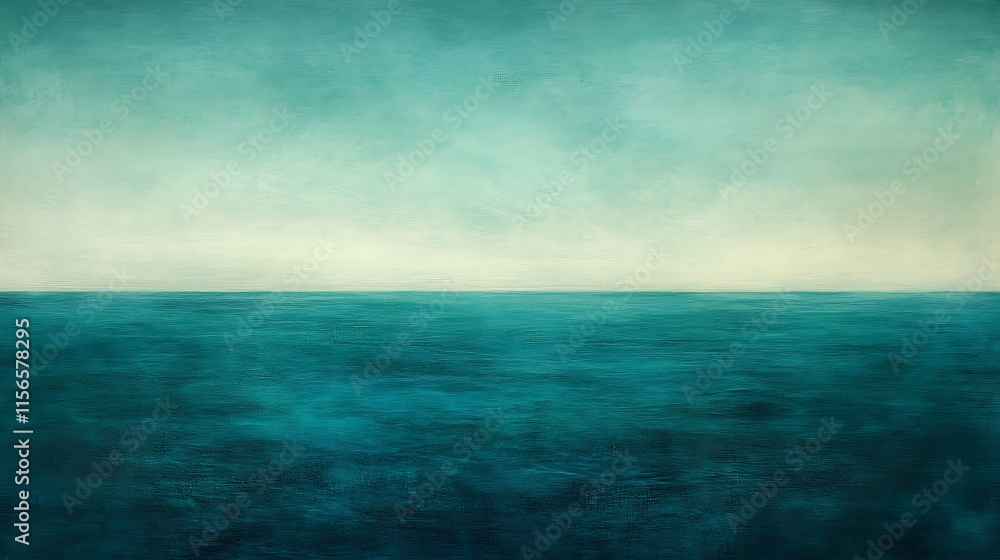 Obraz premium Waves abstract background grained green and teal illustration