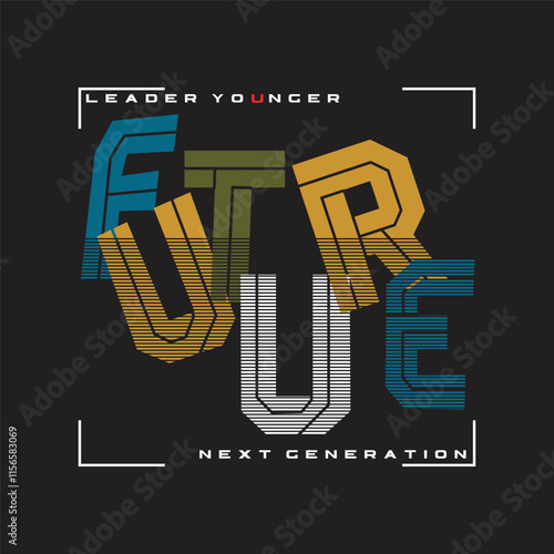 future next generation,design typography vector illustration