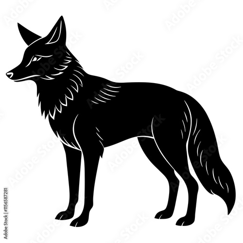 Coyote Silhouette vector illustration photo