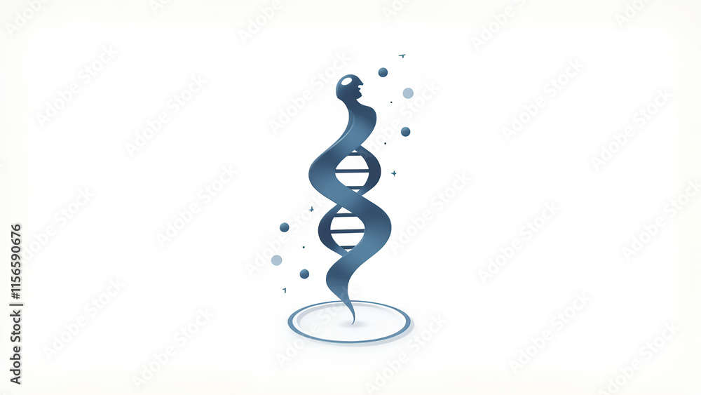 professional graphic design featuring a minimalistic DNA logo on a clean white background professional graphic design featuring a minimalistic DNA logo on a clean white background