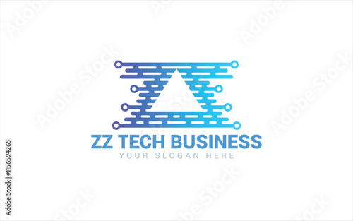 ZZ Tech Logo with triangle Technology 