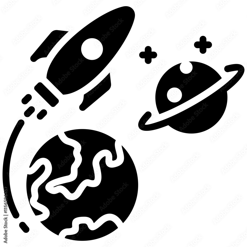 Fototapeta premium Space Exploration Icon