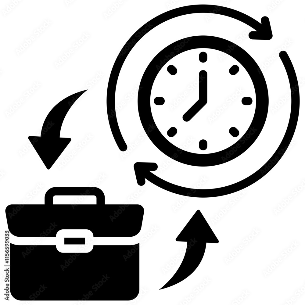 Obraz premium Full Time Job Icon