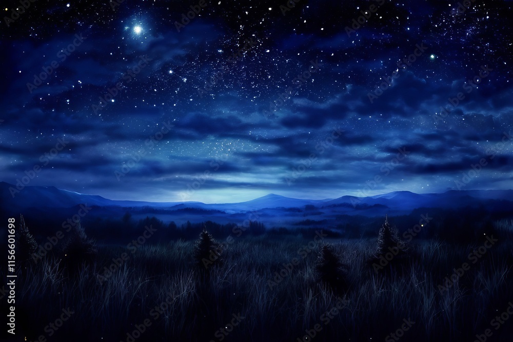 Fototapeta premium a starry night a clear night sky is filled with twinkling stars