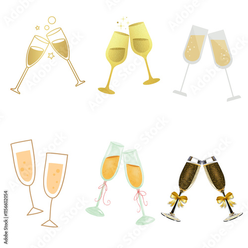 two glasses of champagne