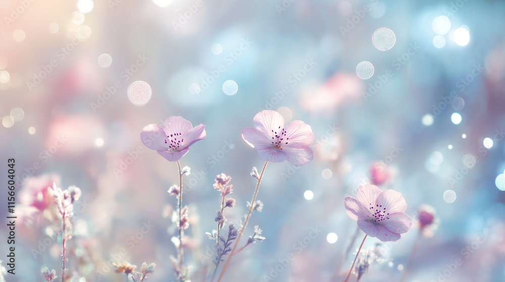 Obraz premium Ethereal Blooms in Pastel Hues