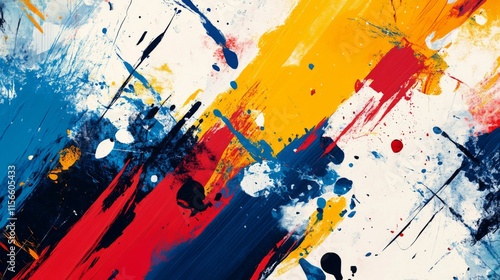 Wallpaper Mural Abstract colorful paint strokes and splatters background. Torontodigital.ca