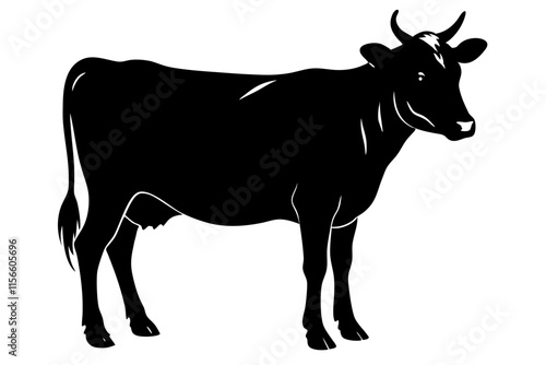 Cow Silhouette vector illustration