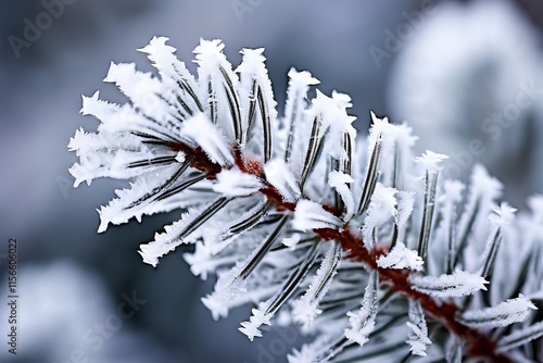 frosted pine a pine needle covered in a thin layer of frost capt photo