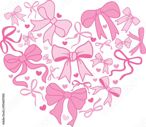 Cherry bow vector illustration, for t-shirt design