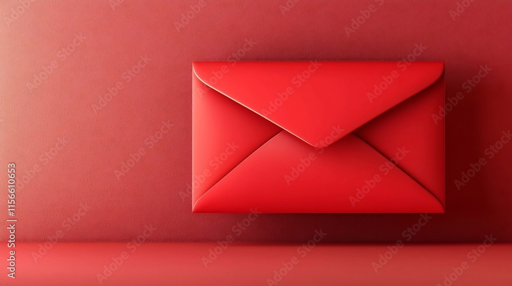 Sophisticated and Minimalist Red Envelope Design Featuring a Smooth Layout and Text Friendly 3D for Branding Packaging or Elegant Corporate Presentations Sophisticated and Minimalist Red Envelope Design Featuring a Smooth Layout and Text Friendly 3D for Branding Packaging or Elegant Corporate Presentations
