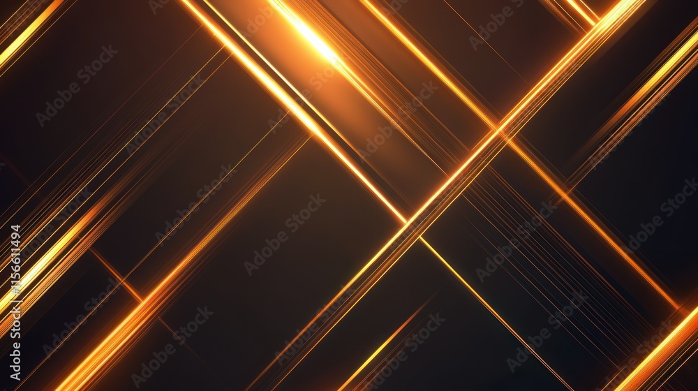 An abstract wave of glowing golden lines crossing diagonally on a gradient background, creating a sense of depth and movement An abstract wave of glowing golden lines crossing diagonally on a gradient background, creating a sense of depth and movement