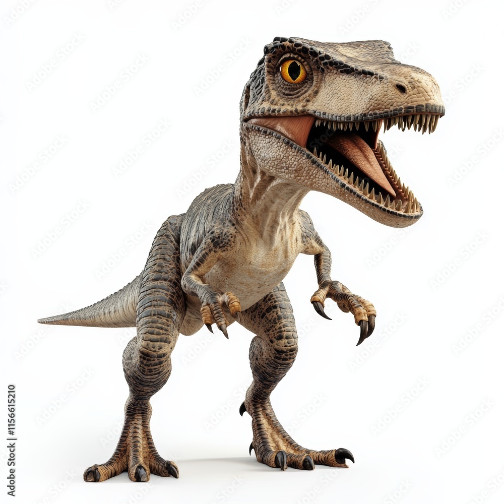 Fototapeta premium Velociraptor isolated on white background
