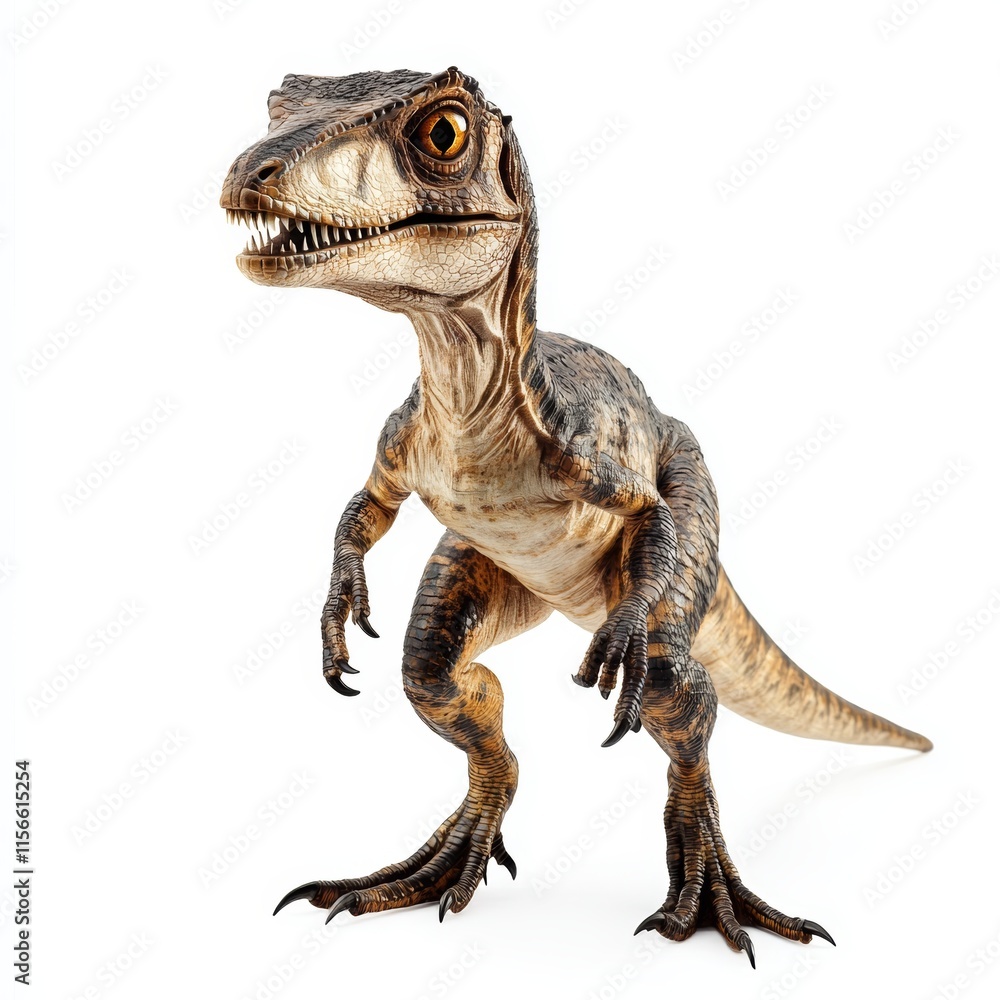 Obraz premium Velociraptor isolated on white background
