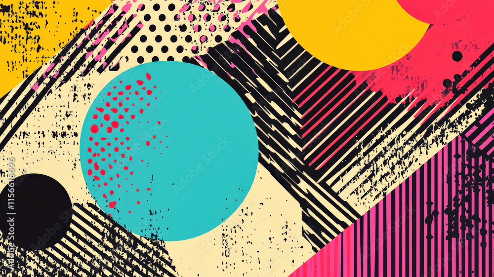 A retro-inspired poster design featuring bold typography and abstract geometric patterns in vibrant colors, ideal for eye-catching creative campaigns and modern decor. A retro-inspired poster design featuring bold typography and abstract geometric patterns in vibrant colors, ideal for eye-catching creative campaigns and modern decor.