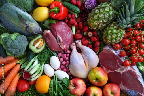 Colorful Variety of Food