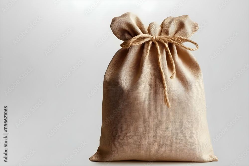 Elegant Linen Bag Sack Pouch Isolated on Transparent Background for Stylish and Professional Presentation Elegant Linen Bag Sack Pouch Isolated on Transparent Background for Stylish and Professional Presentation