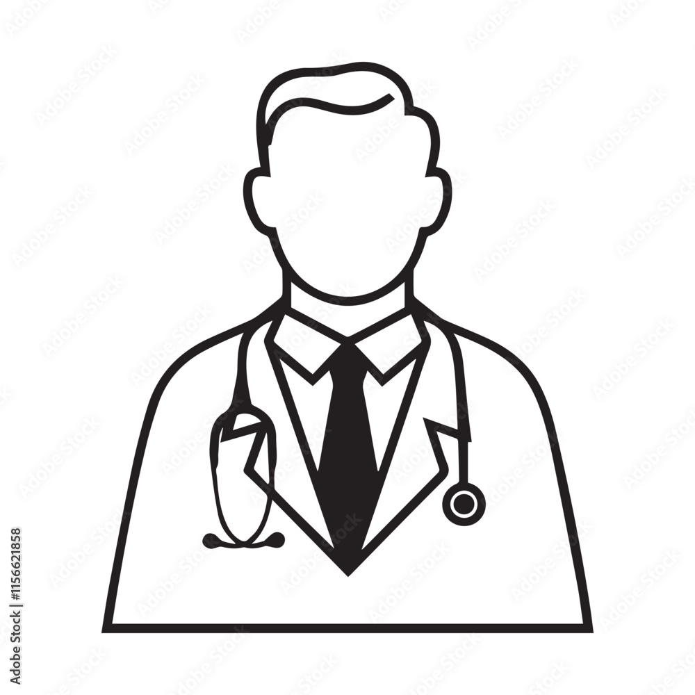 doctor icon vector silhouette doctor icon vector silhouette
