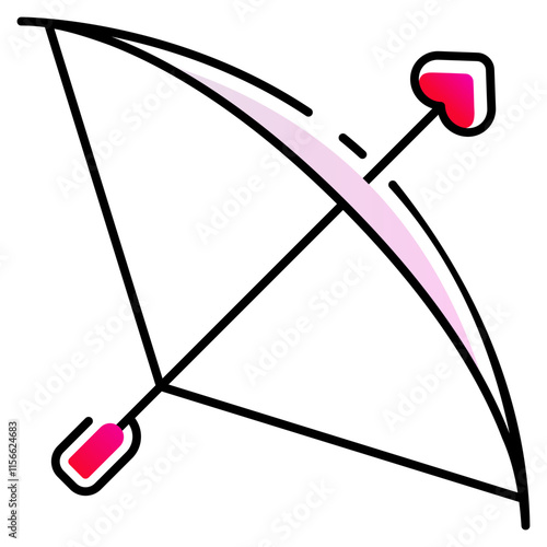 bows icon outlines gradient colour style. Suitable for website design, logo, app, UI and etc. Based on the size of the icon in general, so it can be reduced.
