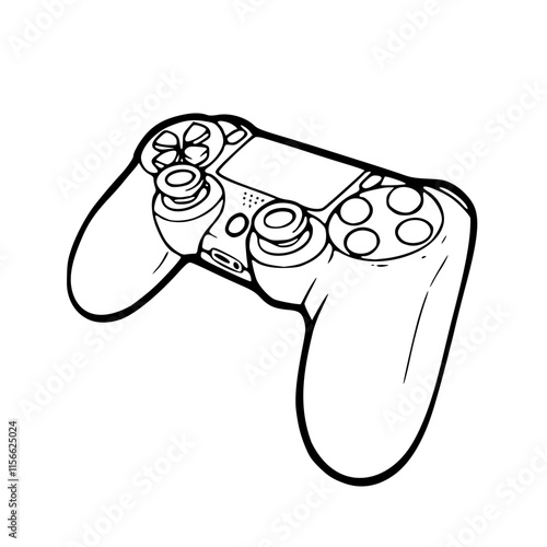hand drawn illustration of a game controller 