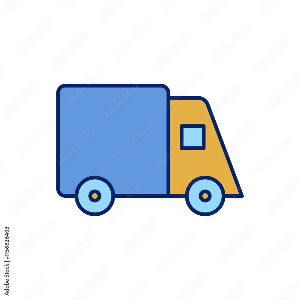 Truck vector icon, cute truck symbol flat design. Truck vector icon, cute truck symbol flat design.