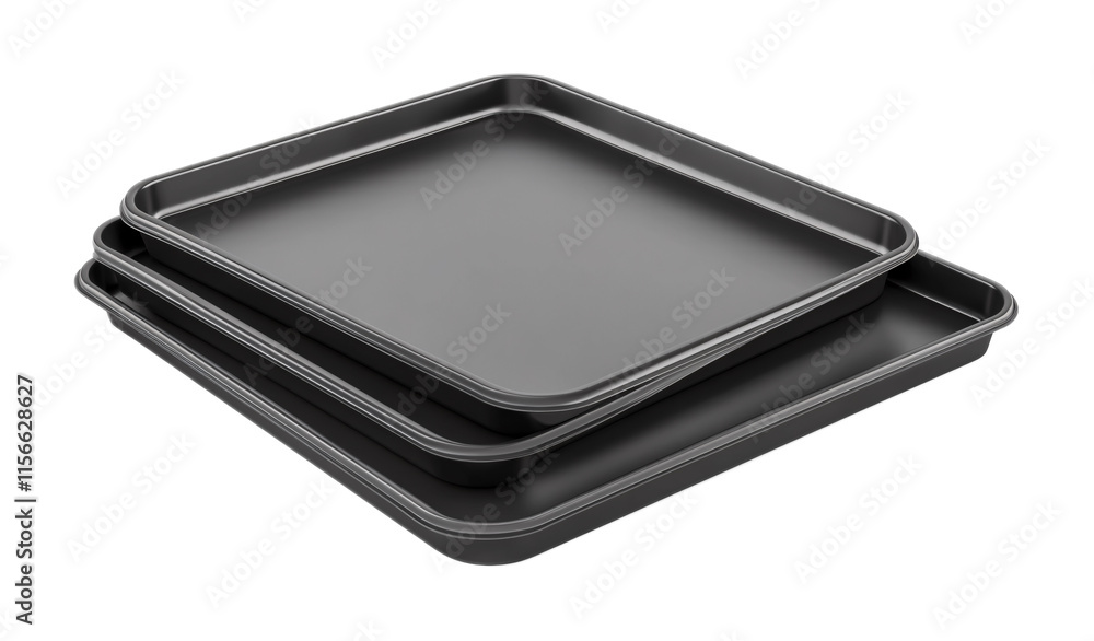Baking Tray Set for Versatile Baking - Isolated on White Background Baking Tray Set for Versatile Baking - Isolated on White Background