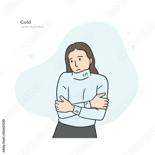 a person who trembles in the cold
