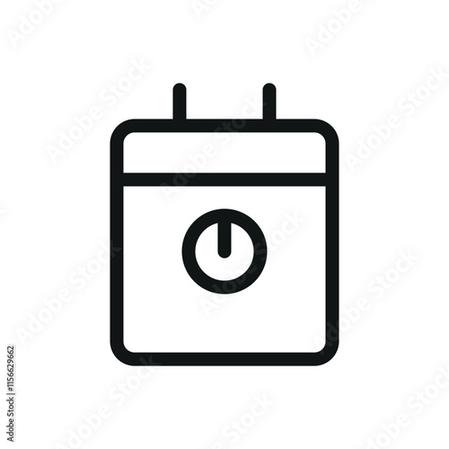 Indirect heating boiler isolated icon, buffer tank water storage vector symbol with editable stroke