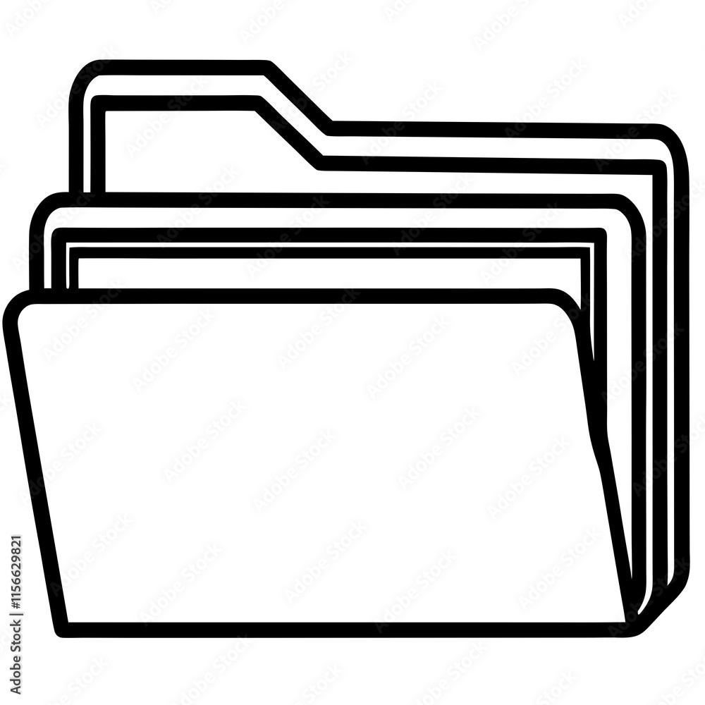 File Folder Line Art Vector Design File Folder Line Art Vector Design