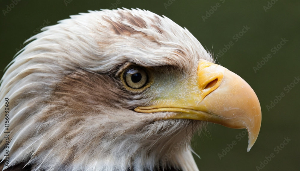 Bald eagle head majestic gaze in golden sunlight Bald eagle head majestic gaze in golden sunlight